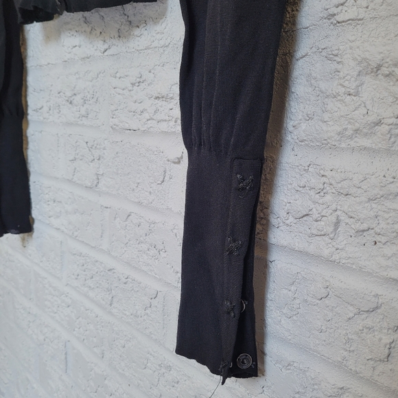 Black Cardigan/Bolero with decorative snaps - Picture 5 of 6